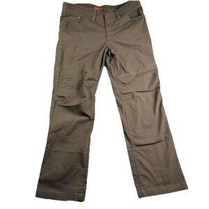 LL Bean Riverton Pants Mens 36x32 Dark Ash Canvas Outdoor Hiking Utility Read